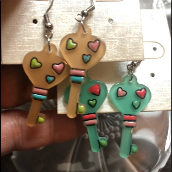 Jewelry - Keys to My Heart Mint Green & CreaMy Tan's